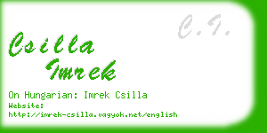 csilla imrek business card